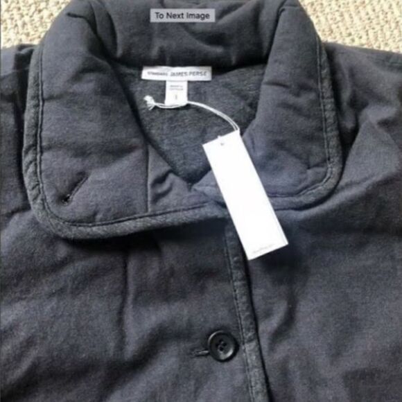 NWT James Perse Black Funnel Neck Jacket Size 1 - Picture 2 of 6